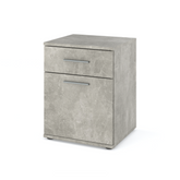 CHRIS - Bedside Table - Nightstand with 1 drawer - Concrete H20 1/2" W15 3/4" D15 3/4"