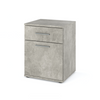 CHRIS - Bedside Table - Nightstand with 1 drawer - Concrete H20 1/2" W15 3/4" D15 3/4"
