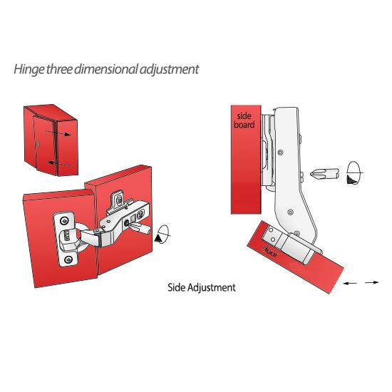 +30º Soft-Close Hinge, H2 Mounting Plate with EURO Screws, Angled Doors Soft Close Furnica 