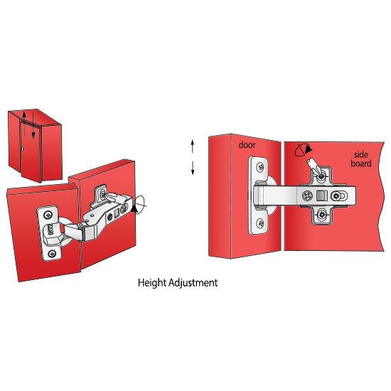 +30º Soft-Close Hinge, H2 Mounting Plate with EURO Screws, Angled Doors Soft Close Furnica 