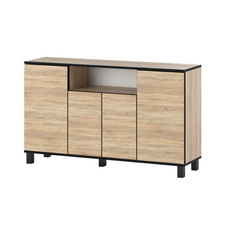 CALVIN - TV Cabinet with 4 Doors - Living Room Storage Sideboard - Sonoma Oak H31 1/2" W55 1/8" D13 3/4"
