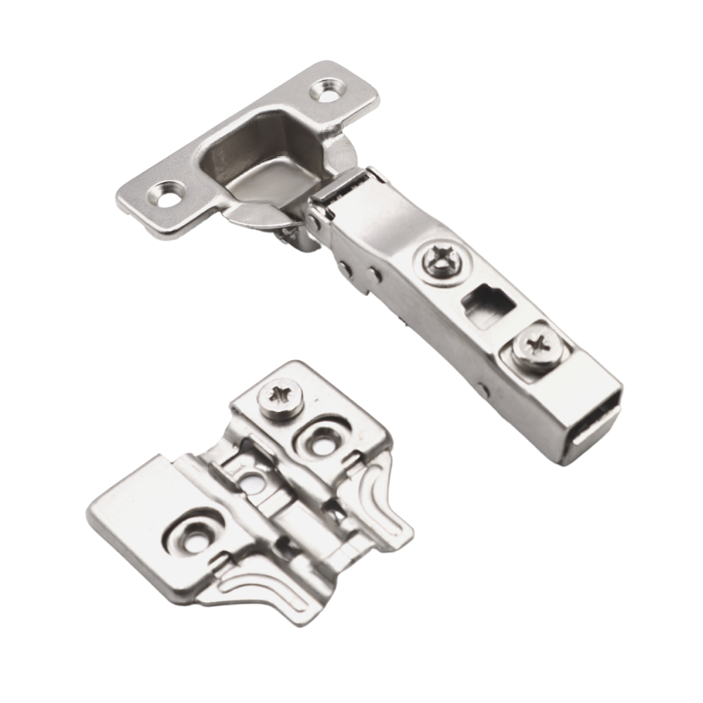 3D 110° Soft-Close Hinge, H0 Mounting Plate, Overlay Doors (2) – Furnica