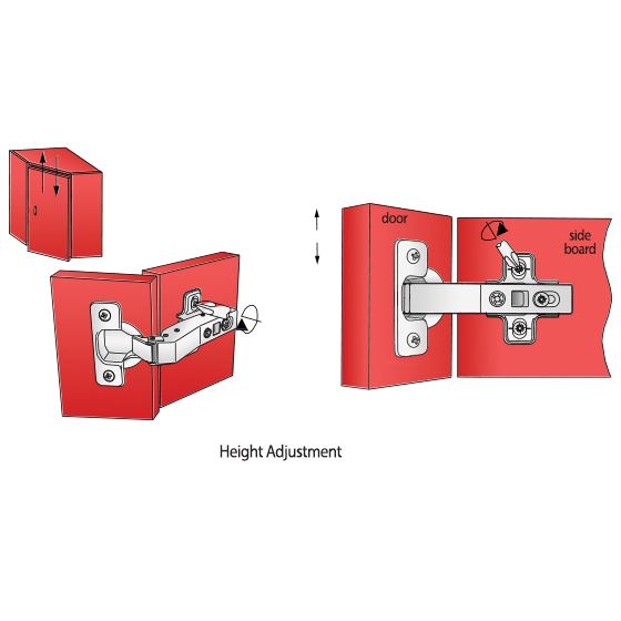 +45º Soft-Close Hinge, H2 Mounting Plate with EURO Screws, Angled Doors Soft Close Furnica 