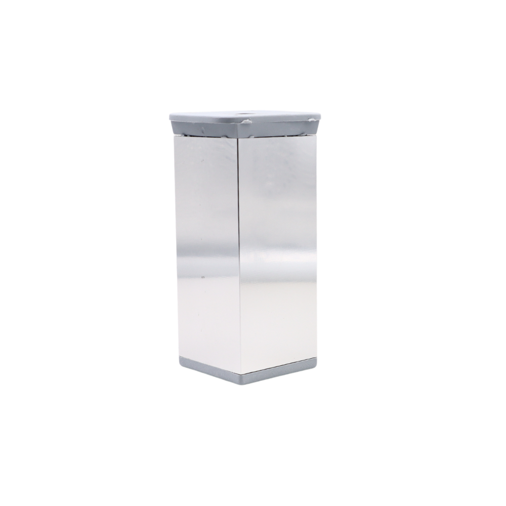 Square Furniture Leg 1-9/16 x 1-9/16 inch - H 3-15/16 inch Chrome – Furnica