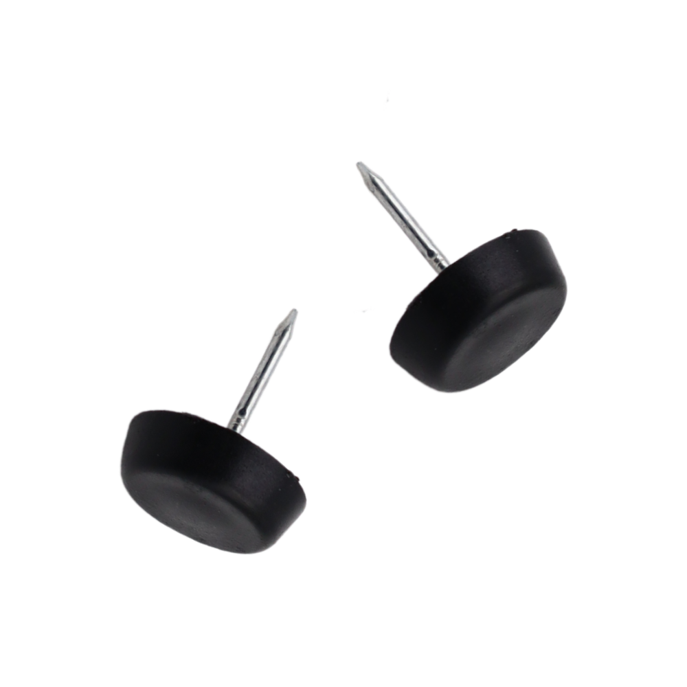Plastic Furniture Glides Ø5/8 inch with Nail - Black - 50 pcs