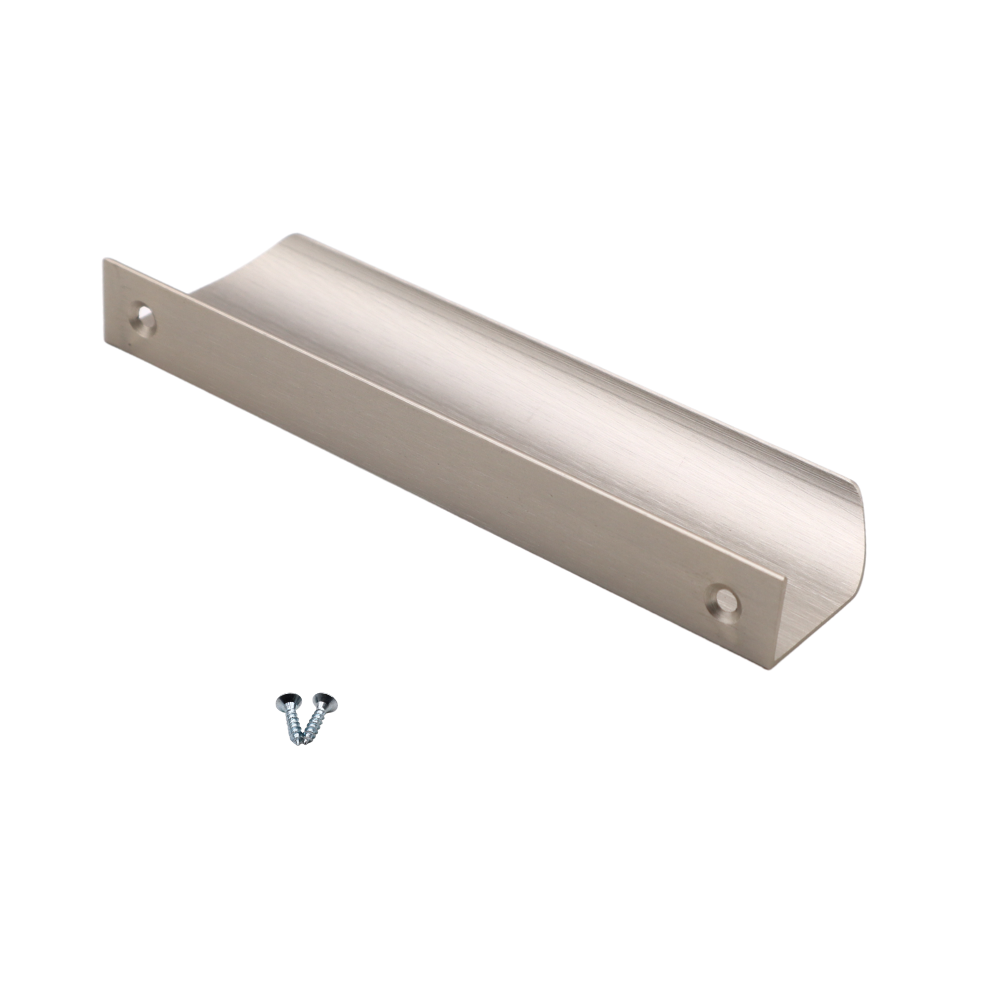 Edge Grip Round Profile Handle 5-1/16 inch (5-13/16 inch total length) - Brushed Steel ﻿ (4) – Furnica