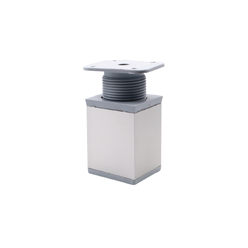 Square Furniture Leg 1-9/16 x 1-9/16 inch - H 2-3/8 inch Aluminum (2) – Furnica