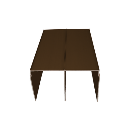 Double Top Aluminum Track 560cm - Cognac Anodized