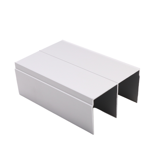Double Top Aluminum Track 560cm - Silver Anodized
