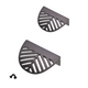 LEAF Edge Pull Furniture Handle 1-1/4 inch (2-3/8 inch total length) - Pearl Matt Silver