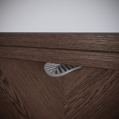 LEAF Edge Pull Furniture Handle 1-1/4 inch (2-3/8 inch total length) - Pearl Matt Silver