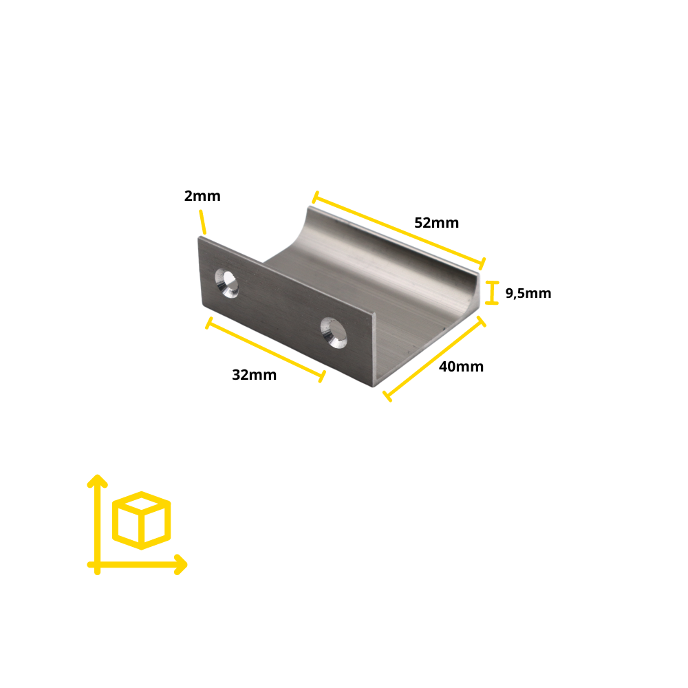 Edge Grip Profile Handle, Brushed Steel, HC 1-1/4, 3-3/4, 5-1/16 inch