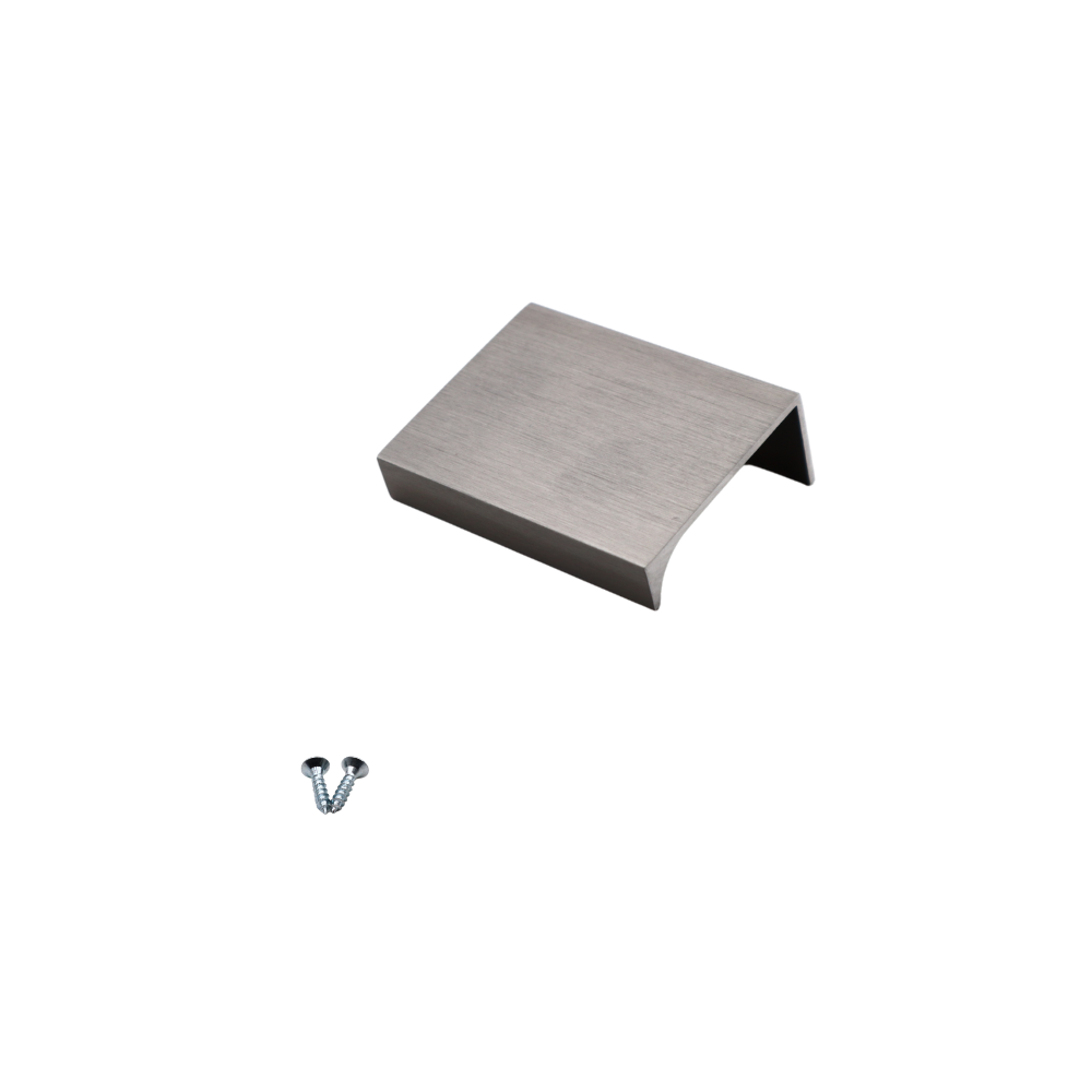 Edge Grip Profile Handle, Brushed Steel, HC 1-1/4, 3-3/4, 5-1/16 inch