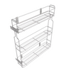 Pull Out Storage Baskets 7-7/8 inch Soft-Close Side Cargo - 3 Shelves - Chrome