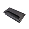 Rectangular Aluminum Desk Grommet 6-5/16x3-1/8 inch, Black "Wave"