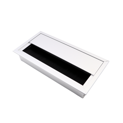 Rectangular Aluminum Desk Grommet 6-5/16x3-1/8 inch, Silver – Furnica