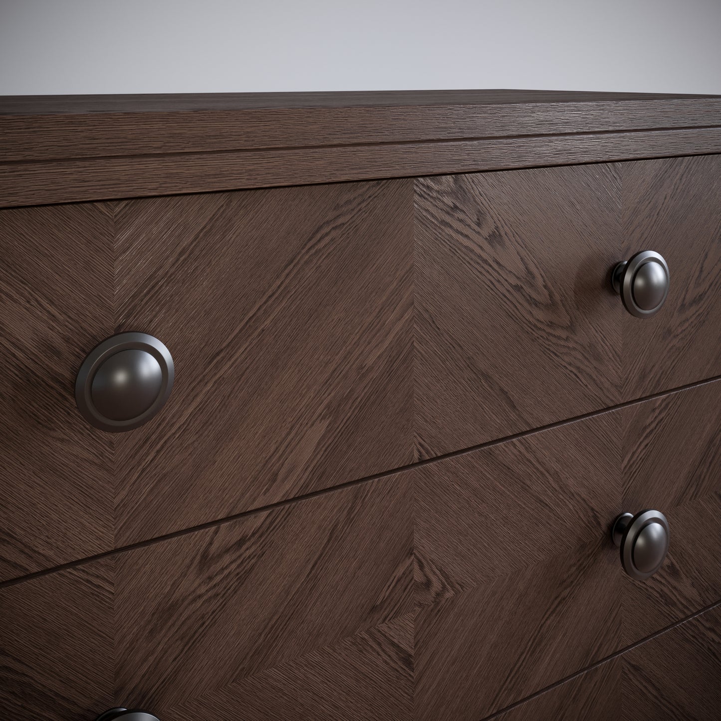 Round cabinet knob - Black Matt