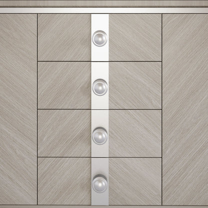 Round cabinet knob - Brushed Steel
