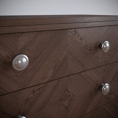 Round cabinet knob - Brushed Steel