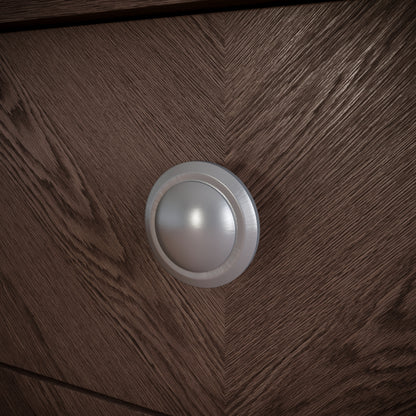 Round cabinet knob - Brushed Steel