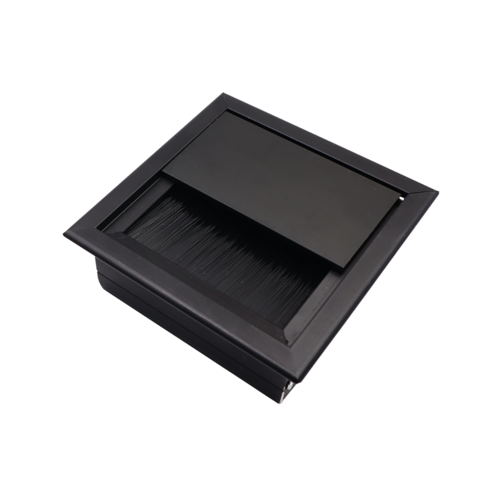 Square Aluminum Desk Grommet 3-1/8x3-1/8 inch, Black – Furnica