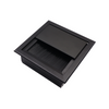 Square Aluminum Desk Grommet 3-1/8x3-1/8 inch, Black
