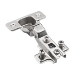 Hinge, H0 Mounting Plate with EURO Screws, Twin Doors