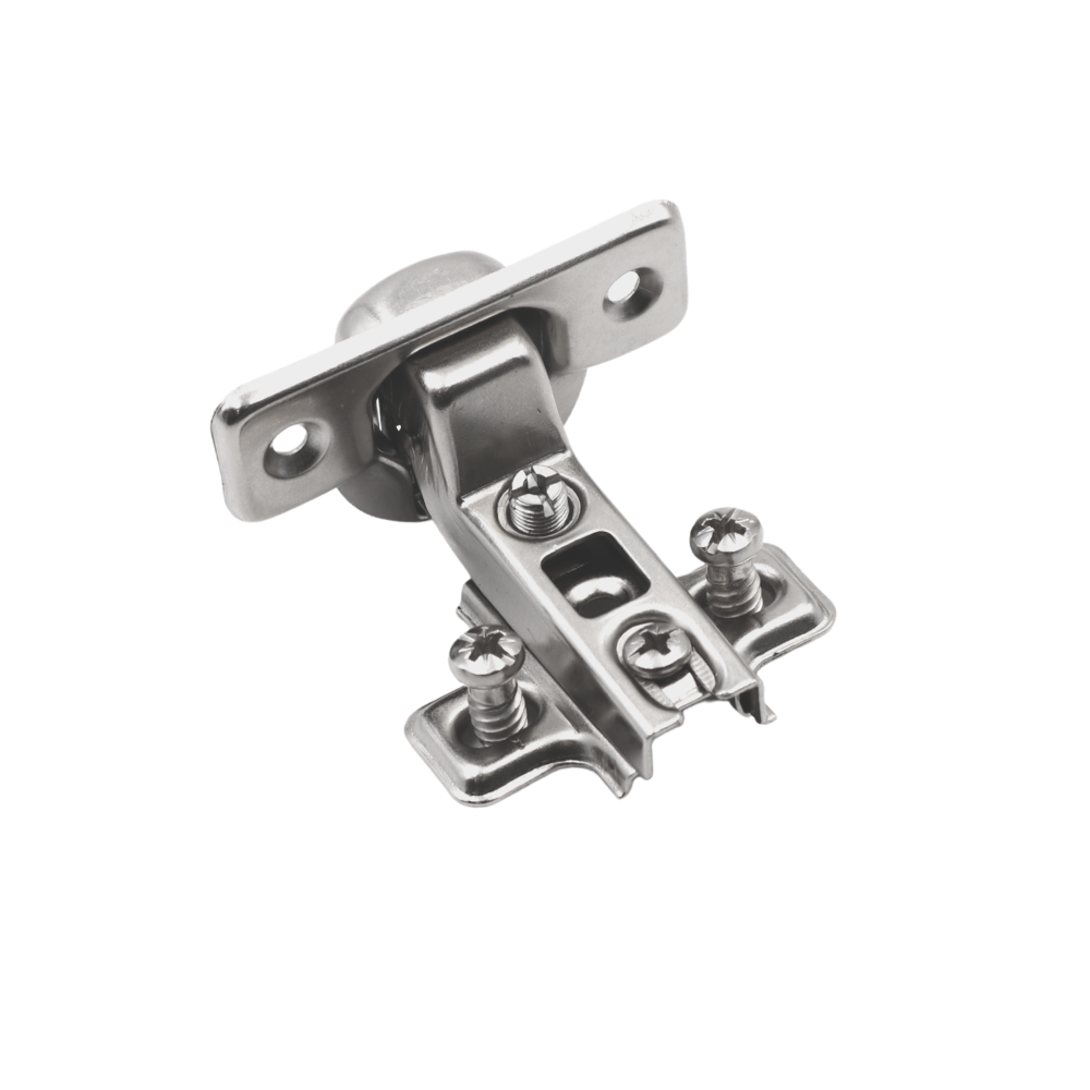 Hinge, H0 Mounting Plate with EURO Screws, Flush Doors
