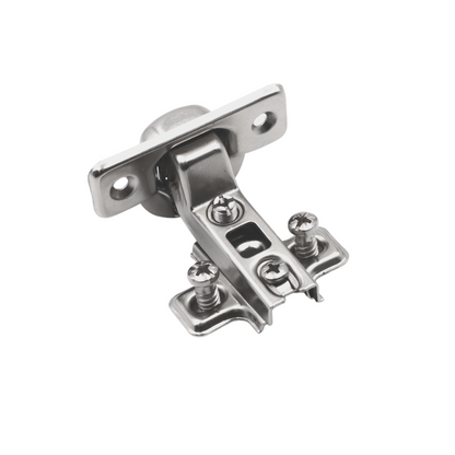 Hinge, H0 Mounting Plate with EURO Screws, Flush Doors