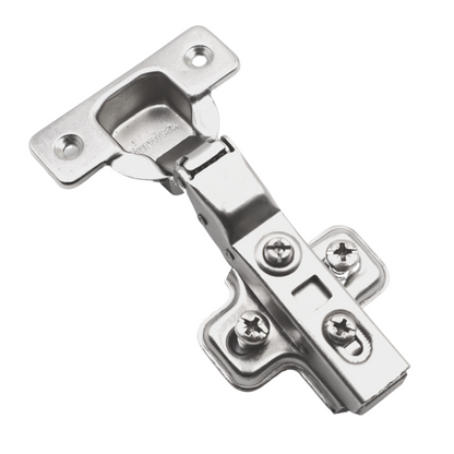 Soft-Close Hinge, H0 Mounting Plate with EURO Screws, Twin Doors – Furnica