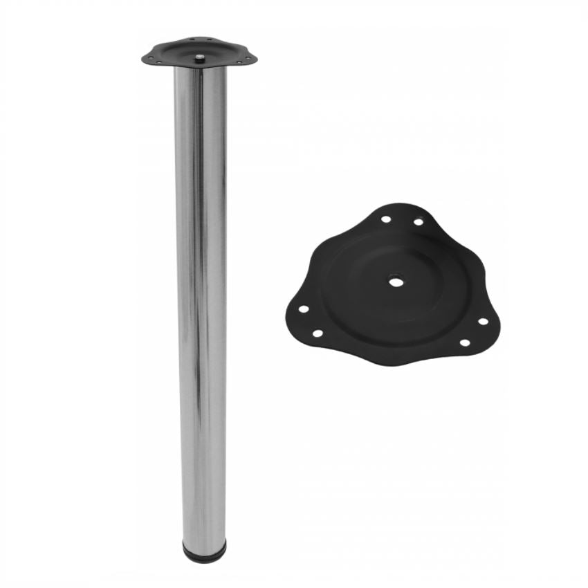 Adjustable Furniture Leg 27-15/16 inch - Brushed Nickel NTP Brushed Nickel 
