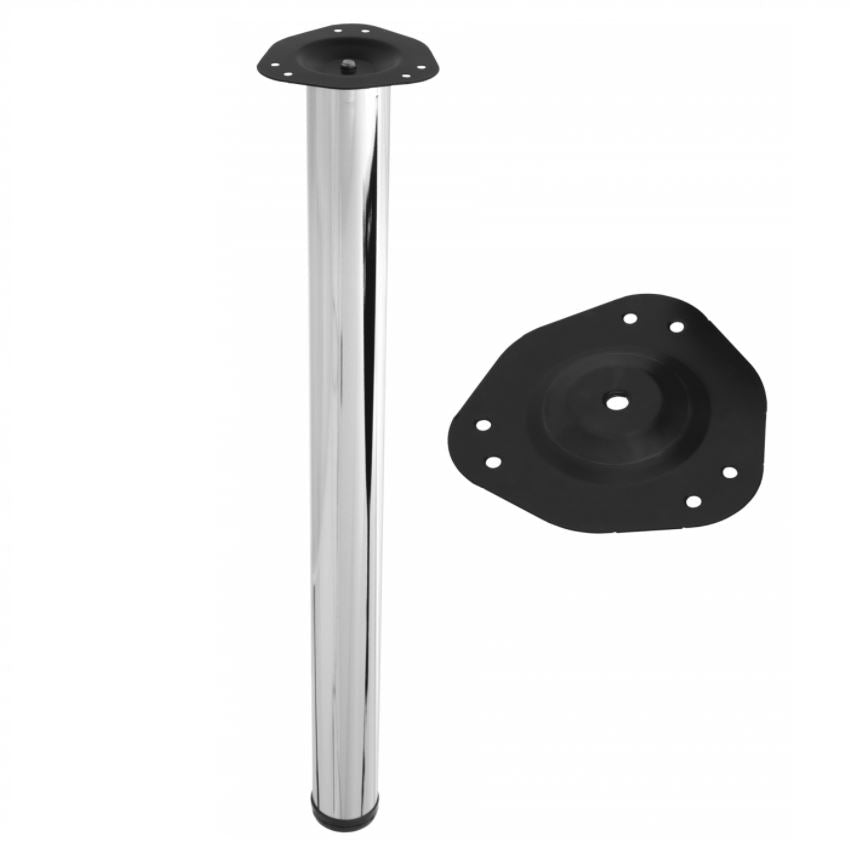 Adjustable Furniture Leg 27-15/16 inch - Chrome NTP Chrome 