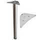 Adjustable Furniture Leg 27-15/16 inch - ZnAl Mounting Plate - Satin NTP Satin 