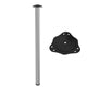 Adjustable Furniture Leg 43-5/16 inch - Steel Mounting Plate - Aluminum NTP 