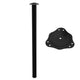 Adjustable Furniture Leg 43-5/16 inch - Steel Mounting Plate - Black NTP 