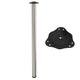 Adjustable Furniture Leg 43-5/16 inch - Steel Mounting Plate - Satin NTP 