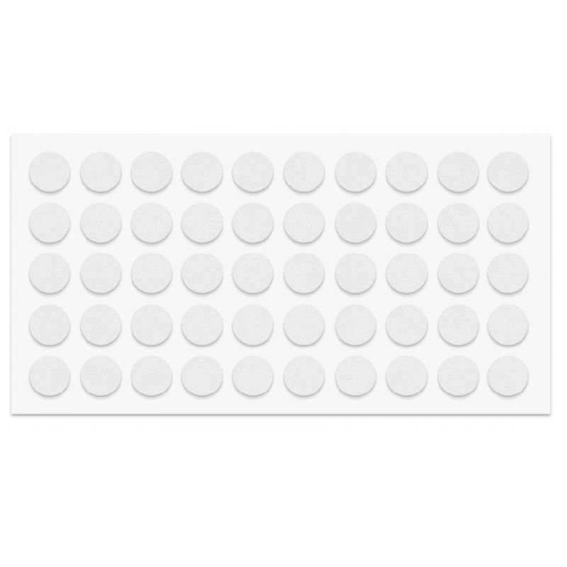 Cabinet door bumper - self-adhesive - 3/8 inch White - 50pcs NTP White 