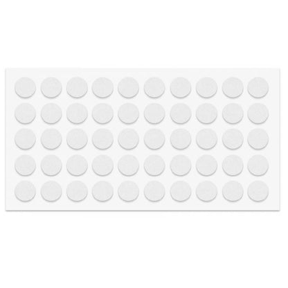 Cabinet door bumper - self-adhesive - 3/8 inch White - 50pcs NTP White 