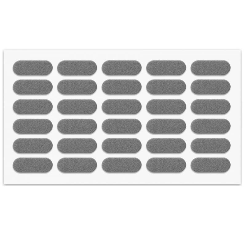 Cabinet door bumper - self-adhesive - 5/16x7/8 inch Grey - 30pcs NTP Grey 