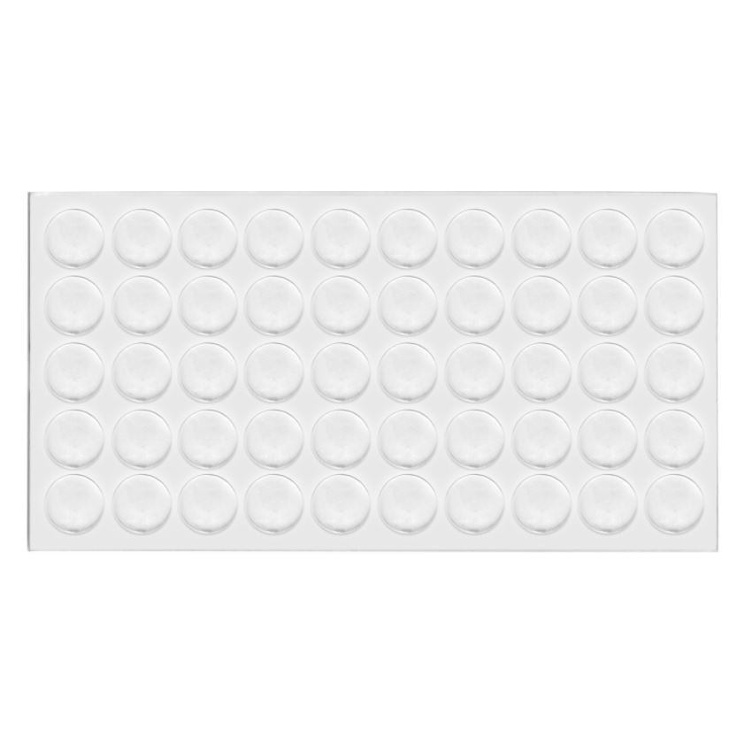 Cabinet door bumper - self-adhesive silicon 3/8x1/16 inch - 50pcs NTP Ø10x1.6mm 