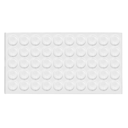 Cabinet door bumper - self-adhesive silicon 3/8x1/16 inch - 50pcs NTP Ø10x1.6mm 