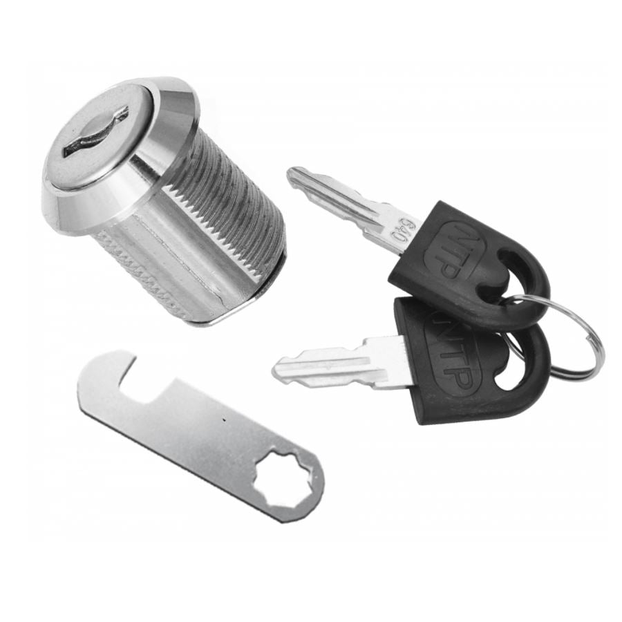 Cabinet Lock with Hook Cam Plate 3/4x13/16 inch, Chrome NTP 