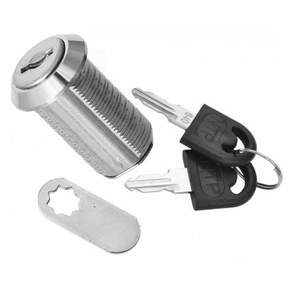 Cabinet Lock with Straight Cam Plate 3/4x1-3/16 inch, Chrome NTP 