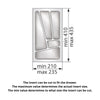 Cutlery Tray for Drawer, Cabinet Width: 11-13/16 inch, Depth: 16-15/16 inch - Metallic