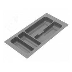 Cutlery Tray for Drawer, Cabinet Width: 11-13/16 inch, Depth: 19-5/16 inch - Metallic