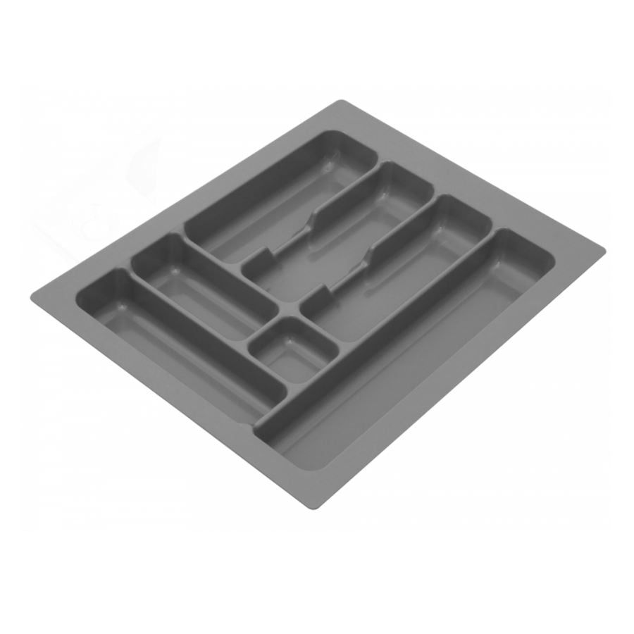 Cutlery Tray for Drawer, Cabinet Width: 17-11/16 inch , Depth: 19-5/16 inch - Metallic