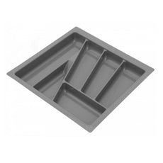 Cutlery Tray for Drawer, Cabinet Width: 19-11/16 inch, Depth: 16-15/16 inch - Metallic