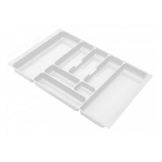 Cutlery Tray for Drawer, Cabinet Width: 27-9/16 inch, Depth: 16-15/16 inch - White