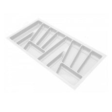 Cutlery Tray for Drawer, Cabinet Widths: 36 inch, Depth: 16-15/16 inch , White