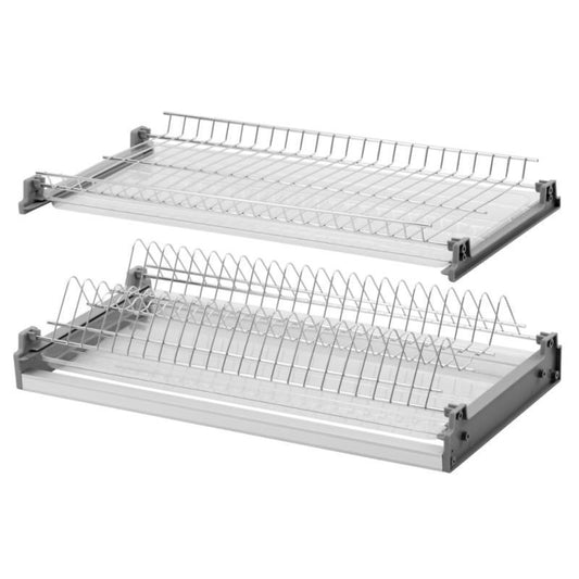 Dish Rack Kitchen Cabinet - Chrome - 31-1/2 inch Furnica 800mm 